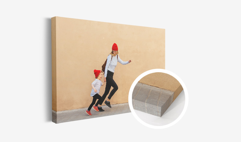 Canvas print of woman and child in matching outfits